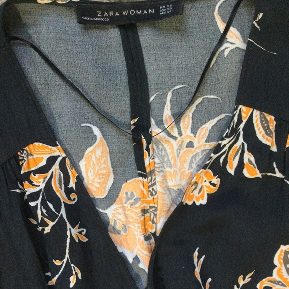 Zara Flutter Sleeve Wrap Dress - Picture 6 of 9